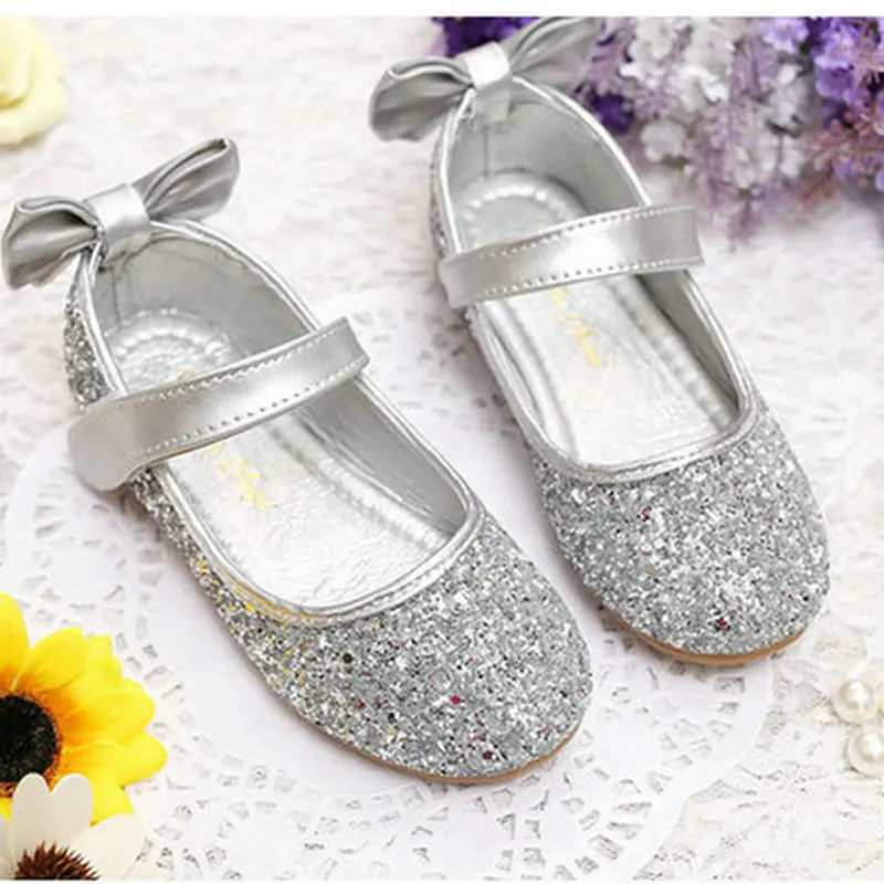 Hot Silver S Casual Shoes Kids Flat Children Princess Silver S Casual Shoes Kids Flat Children Princess Clothing Wedding