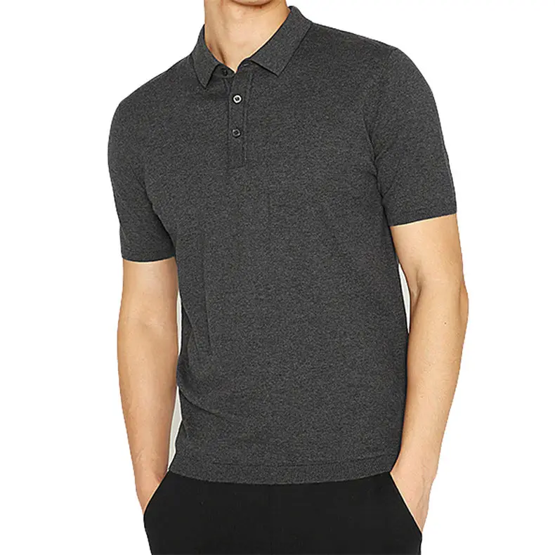 2018 Summer Style Polos Men Sweaters 100% Cotton Knitted Basic Short Pullovers Male Tees Top Plus Size 4XL Muls Brand Breathable-2