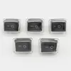 5Pcs/Lot Black Push Button Mini Switch 6A-10A 110V 250V 2Pin Snap-in On/Off Rocker Switch 21MM*15MM with waterproof cover Black ► Photo 2/6
