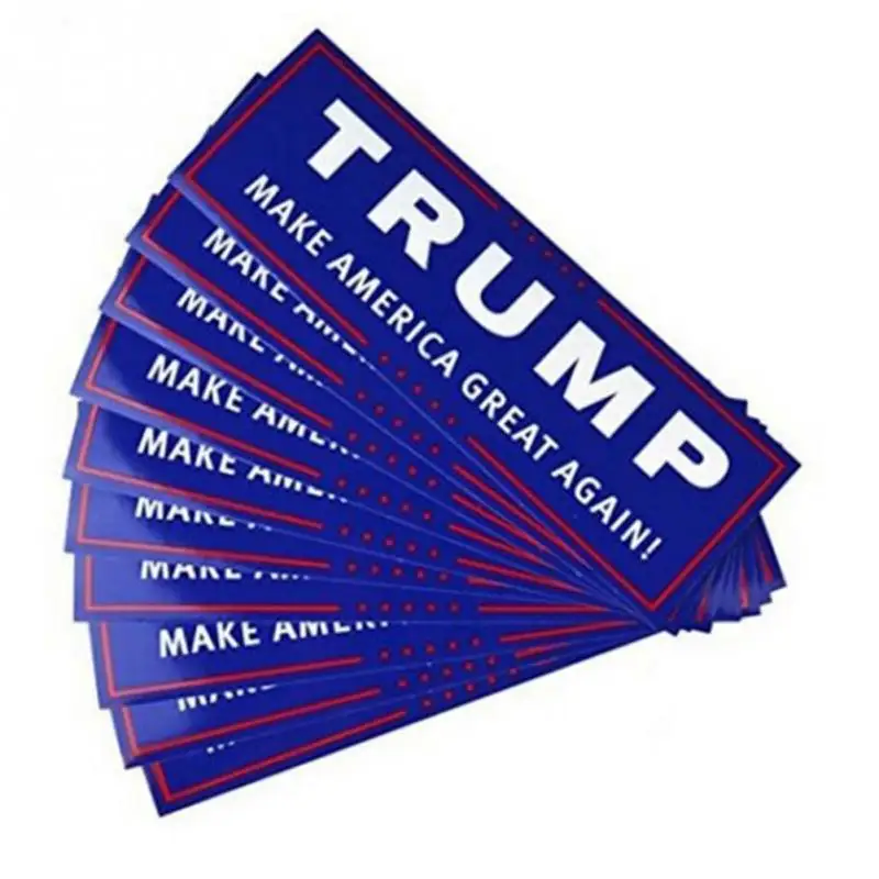 

50pcs/100pcs Pack Donald Trump Make America Great Again Bumper Stickers Donald Trump President Campaign Sticker Self Adhesive