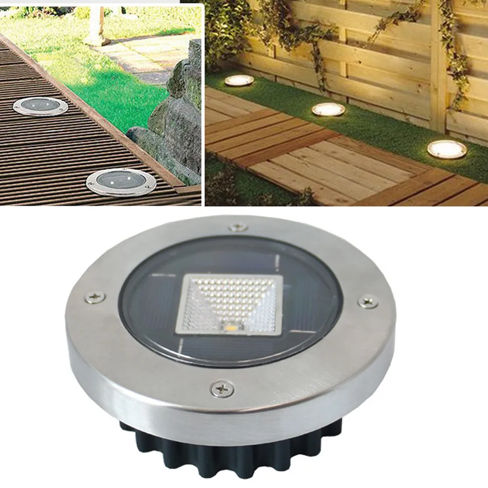 Светодиодный светильник на солнечной энергии с автоматическим включением, 100000 часов, Ночной светильник с датчиком, наземная лампа, наружная дорожка, садовый настил