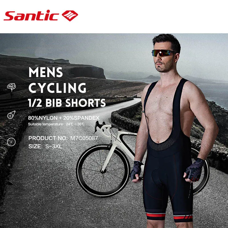 Men Cycling Bib Shorts Black MTB Bike Bicycle Short Knicks Cycling Pants S-3XL 