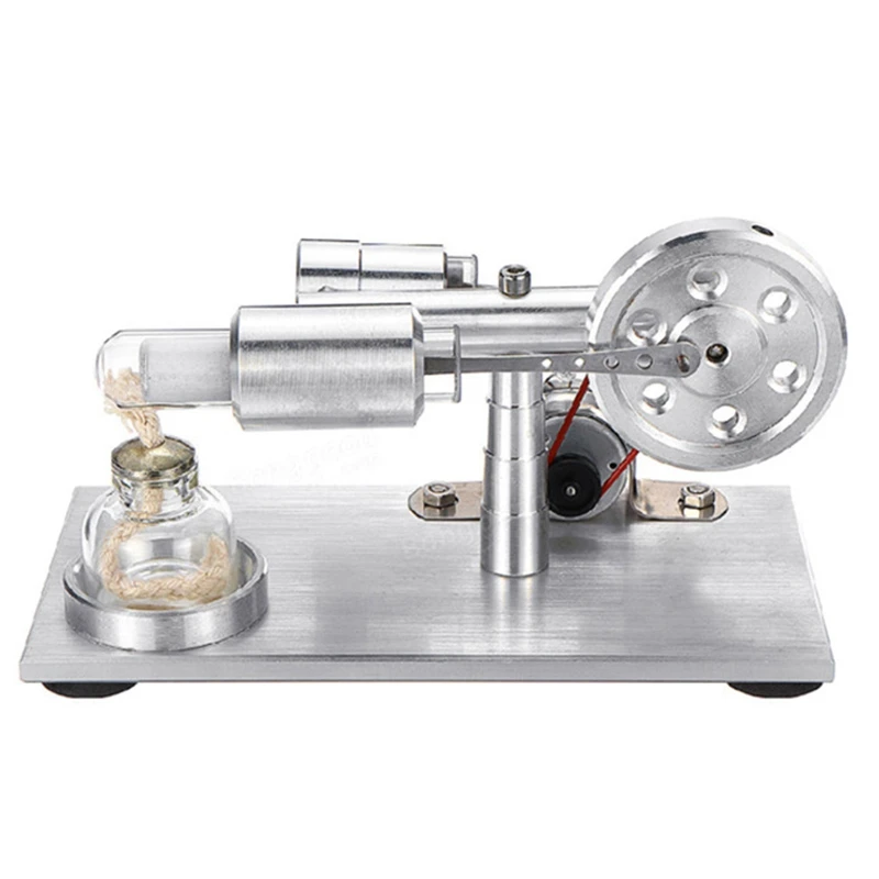

Hot Air Stirling Engine Experiment Model Power Generator Motor Educational Physic Steam Power Toy Design Gifts