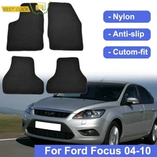 Пользовательские Коврики для Ford Focus 2 2004-2010 водонепроницаемый ковер нейлоновый лайнер передний задний 2005 2006 2007 2008 2009