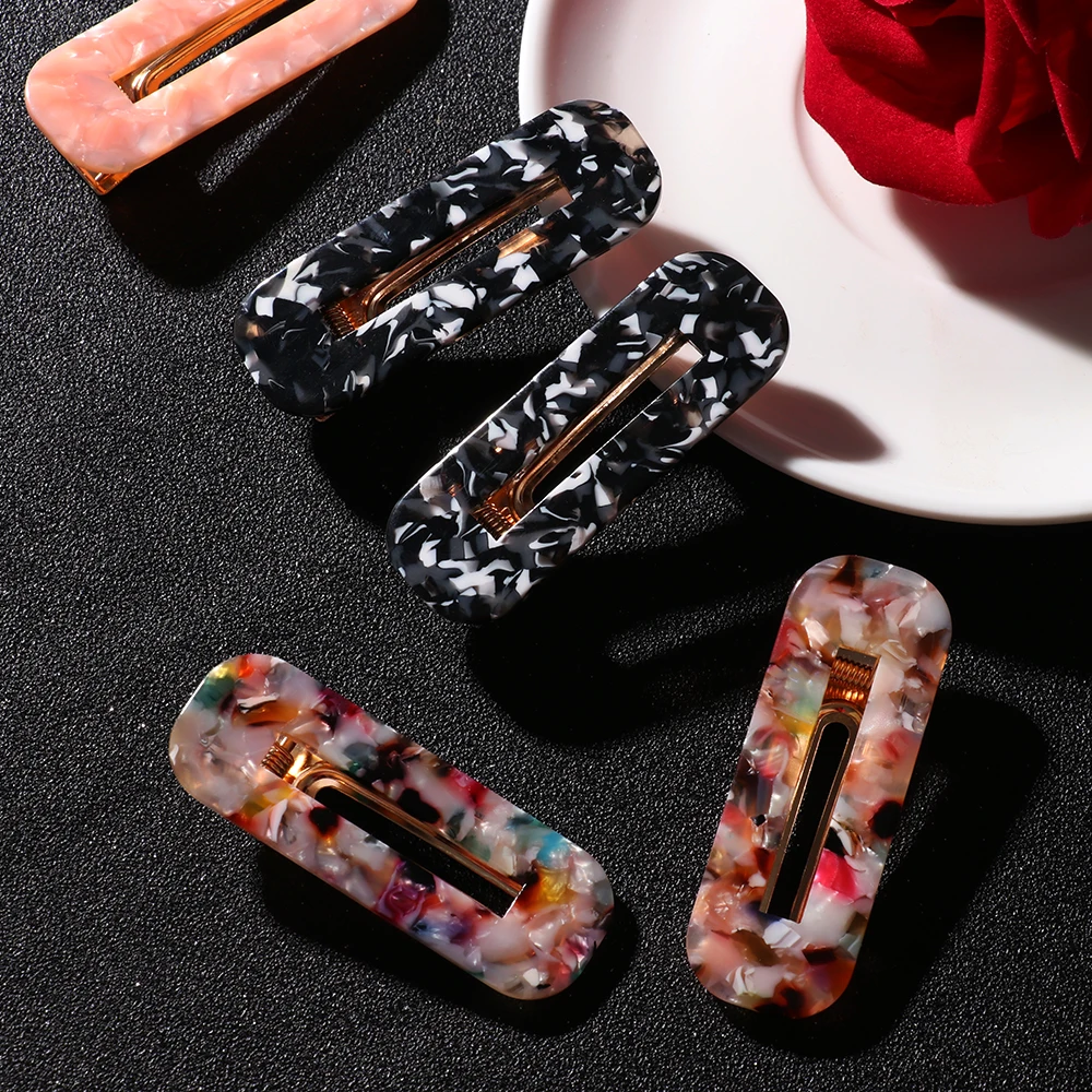 2PcsJapanWomenAceticAcidHairClipsHairpinsLeopardPrintWaterdropBarrettesGirlsHairgripsHairAccessories