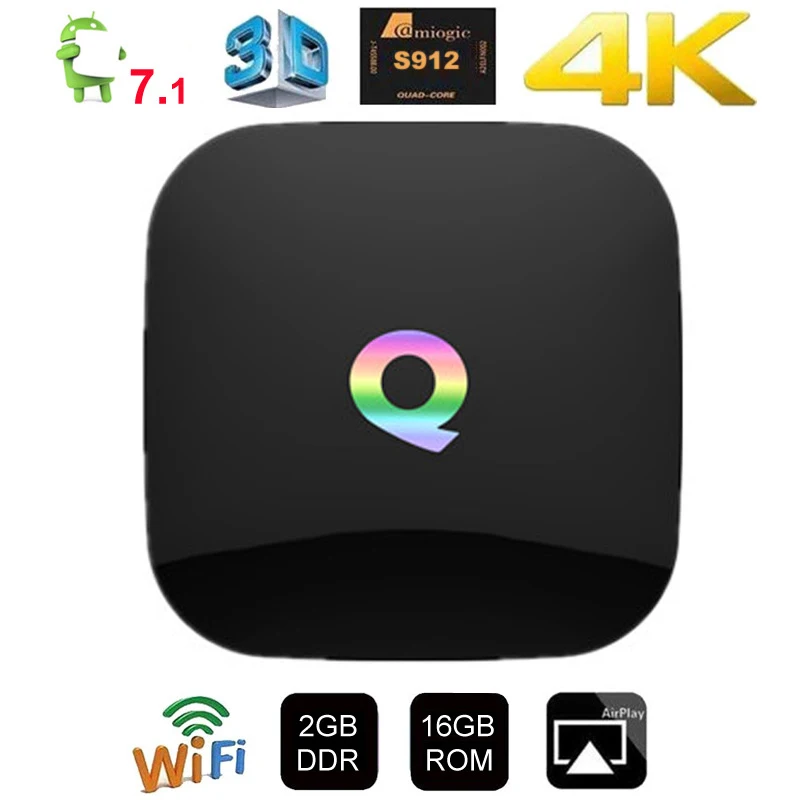 

For Q Box Android 6.0 TV BOX qbox HD Receiver 2GB 16GB ROM Amlogic S905 IPTV Smart TV Set-top Box media player Q-BOX