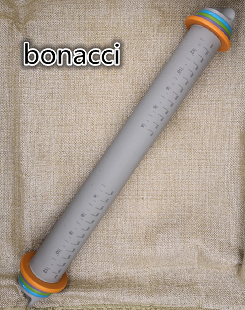 

Easy clean silicone Baking Stick Rolling Pin Fondant Adjustable Rolling Pins MultifunctionThickness Embossing Patterned