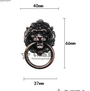 А3 Аппаратные аксессуары 67 мм* 40 мм Античная Высококачественная проволока рисунок льва ручка двери шкафа Ручка