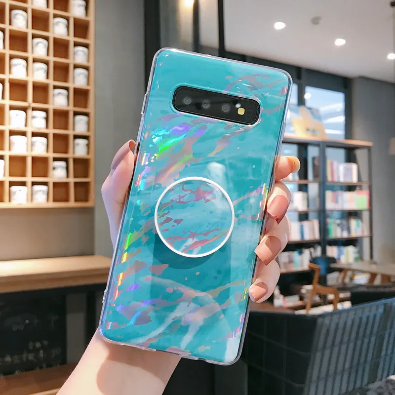 COOLY Laser Marble Case For Samsung Galaxy S10 Plus S10e S9 S8 S7 Edge Note 8 9 Back Cover Soft TPU Silicone Phone Shell Coque iphone 8 plus silicone case