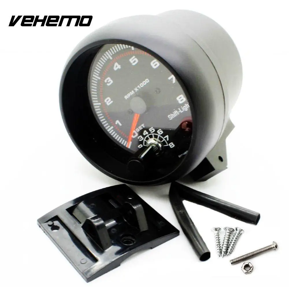Vehemo 0-8000 об/мин скорость метр модифицированные продукты Тахометр универсальная точность Датчик Оборотов автомобильный кинемометр