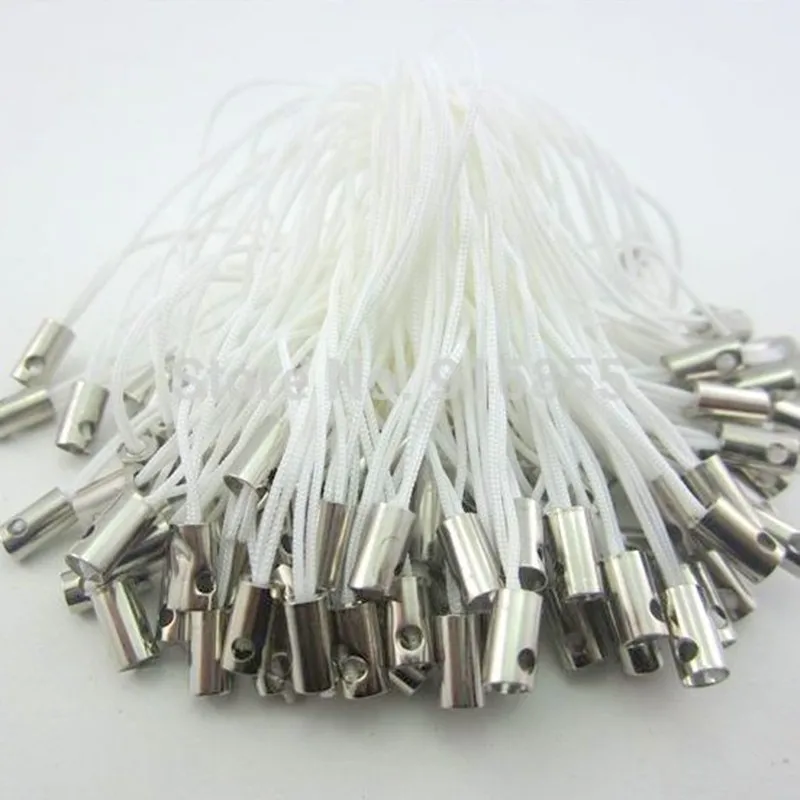 Free-shipping-500pcs-White-color-Cell-Mobile-Phone-Strap-Lariat-Lanyard-Cord-6cm-Jewelry-Findings