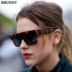 Ретро 2019 большой рамки солнцезащитные очки высокого качества женские классические леопардовым принтом Люнет де soleil Роскошные