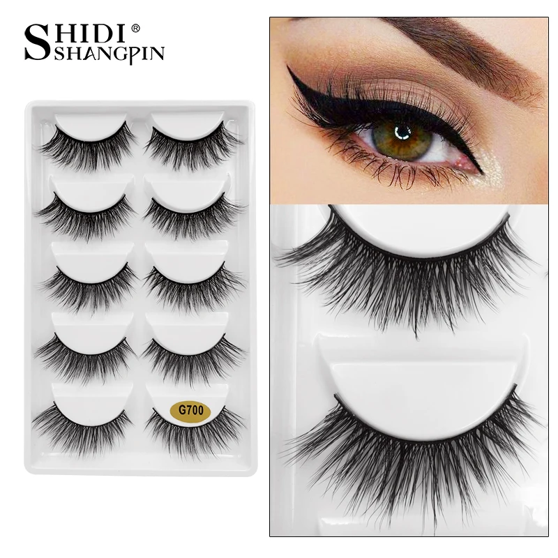

5 Pairs 3D Eyelashes Soft Mink False Eyelashes Handmade Wispy Fluffy Natural Long Lashes Eye Lashes Makeup Cilios Mink Maquiagem