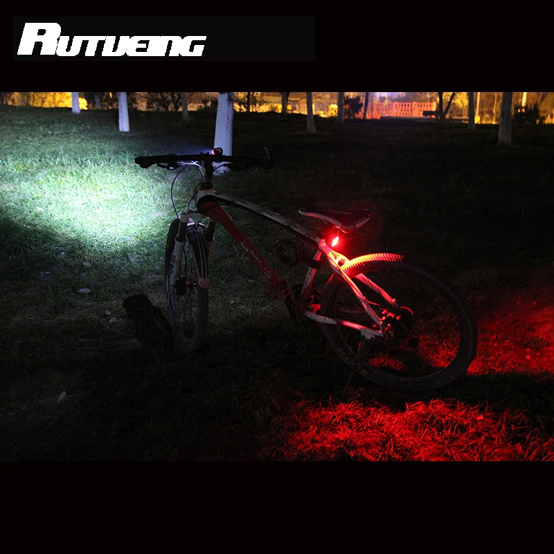 Discount Bicycle Lights Frame Handlebar USB Rechargeable 350 Lumen LED Light Waterproof Bike Flashlight Built-in Battery Cycling Light 5