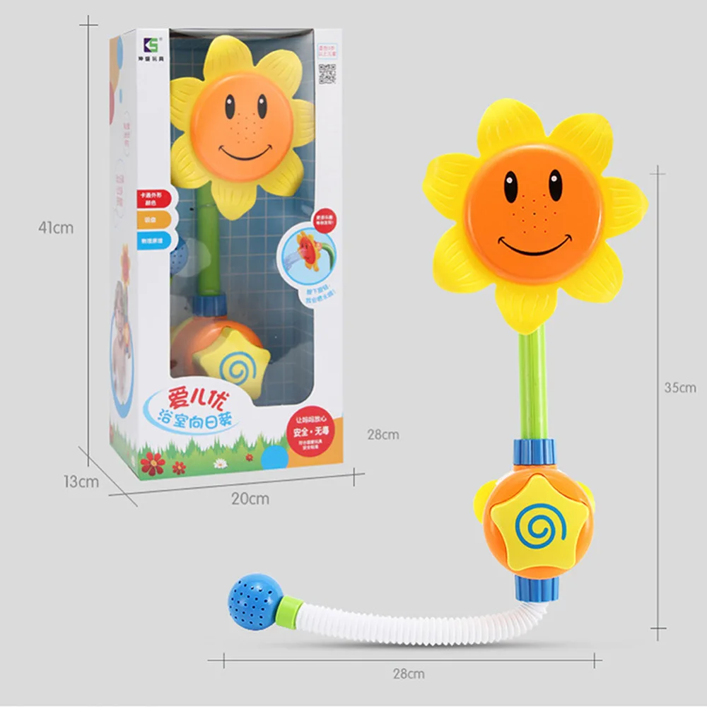 Baby Funny Water Game Bath Toy Sunflower Shower Faucet Baby Bath Spout Play Swimming Bathroom Toys Summer Bathing Random Color Baby Funny Water Game Bath Toy Sunflower Shower Faucet Baby Bath Spout Play Swimming Bathroom Toys Summer Bathing Random Color