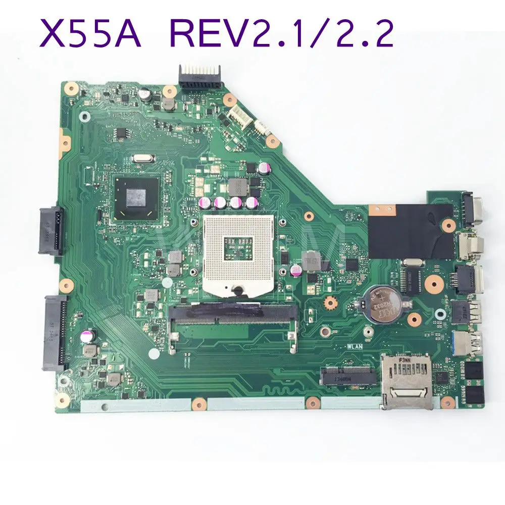 X55A HM70 SLJNV Mainboard For ASUS X55A Laptop motherboard REV 2.1/ REV 2.2 PGA 989 DDR3 100% Tested Working Well Free Shipping X55A HM70 SLJNV Mainboard For ASUS X55A Laptop motherboard REV 2.1/ REV 2.2 PGA 989 DDR3 100% Tested Working Well Free Shipping