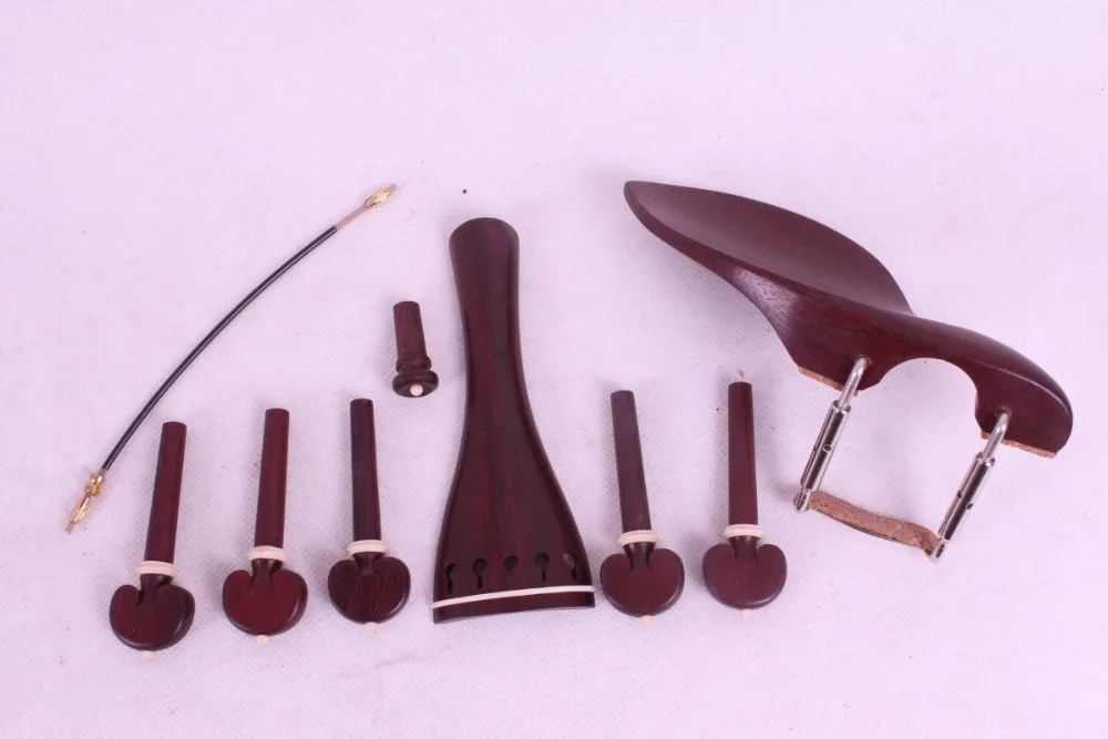 

New 4/4 Violin Kit Accessories Rosewood Violin tailpiece peg Chin rest Violin Fittings parts & accessories