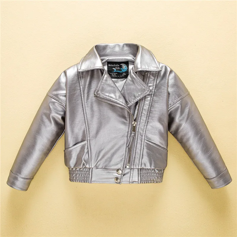 

Teens Girls Coats 2019 Fashion Casual Locomotive PU Leather Jacket for Girls Windproof Outerwear Children Clothes 3-11Y Toddler