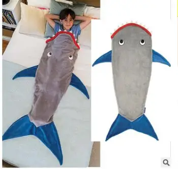 

shark/Mermaid tail fleece blanket thin autumn throw blaneket warm adult children sleeping bags