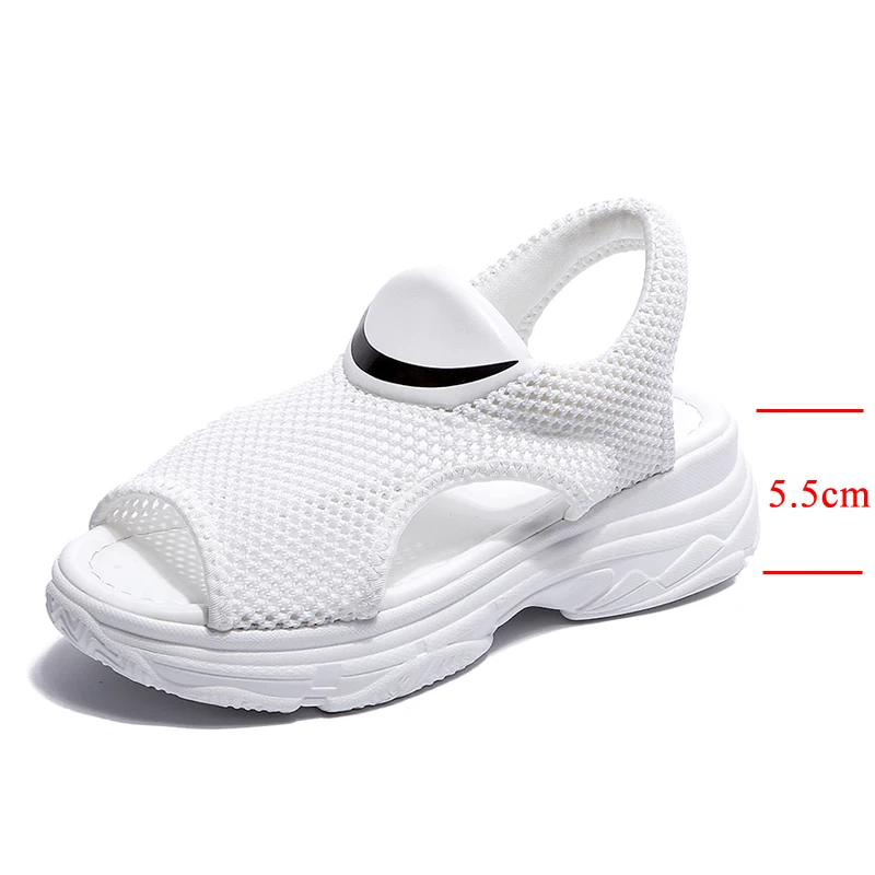 Summer Chunky Sandals Breathable Comfort Ladies Walking Shoes White Black Women Sandals for New Platform Sandals Shoes Zapatos Summer Chunky Sandals Breathable Comfort Ladies Walking Shoes White Black Women Sandals for New Platform Sandals Shoes Zapatos