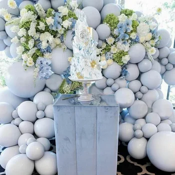 

100pcs 5inch 10inch Pastel Grey Balloons Matte Gray Macaron Balloon Bouquet Wedding Decorations Birthday Party Supplies