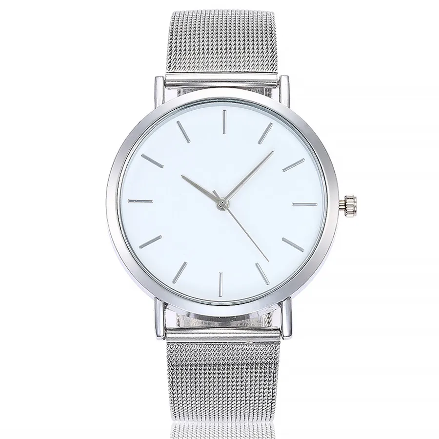 AICSRAD модные золотые наручные часы для женщин из нержавеющей стали Роскошные часы подарок для женщин Wotches Relojes Para Mujer - Цвет: Silver