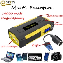 Ad alta Capacità 16000 mAh Dispositivo di Avviamento Ripetitore 600A 12 V Portatile Auto Salto di Avviamento Accumulatori e caricabatterie di riserva Auto di Avviamento Per Auto Batteria caricatore
