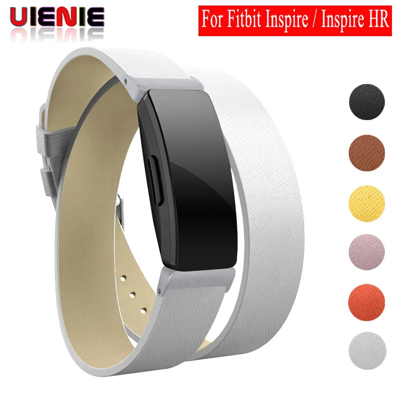 Браслет из натуральной кожи для Fitbit Inspire/Inspire HR женские часы с ремешком двойной