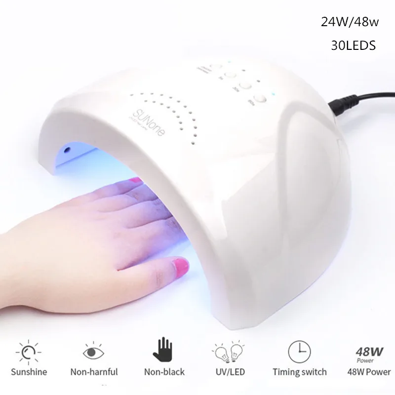

Professional UV LED Lamp 24W/48W Nail Dryer Polish Gel Manicure Machine Nail Tool Light Fingernail Toenail 5S 30S 60S