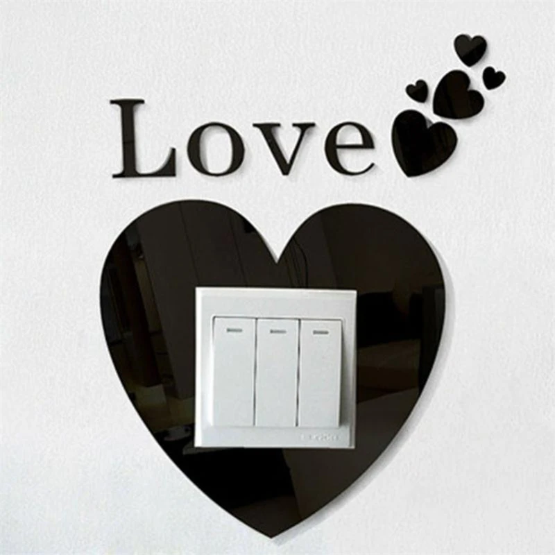 2018 New Creative DIY 3D Acrylic Crystal Home Switch Wall Stickers Light Socket Stickers Room Decor Waterproof Hot Sale  C0214  04