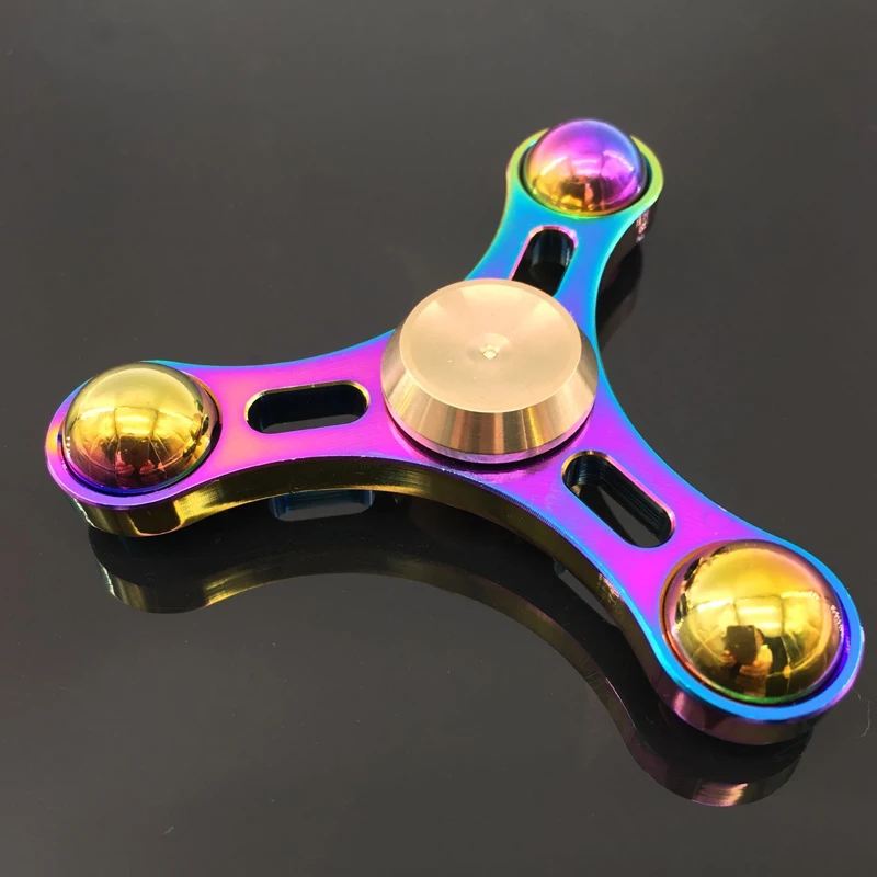 

New EDC Tri-Spinner Fidget Toys Pattern Hand Spinner Metal Fidget Spinner And ADHD Adult Decompression Pretty Waist Toys Action