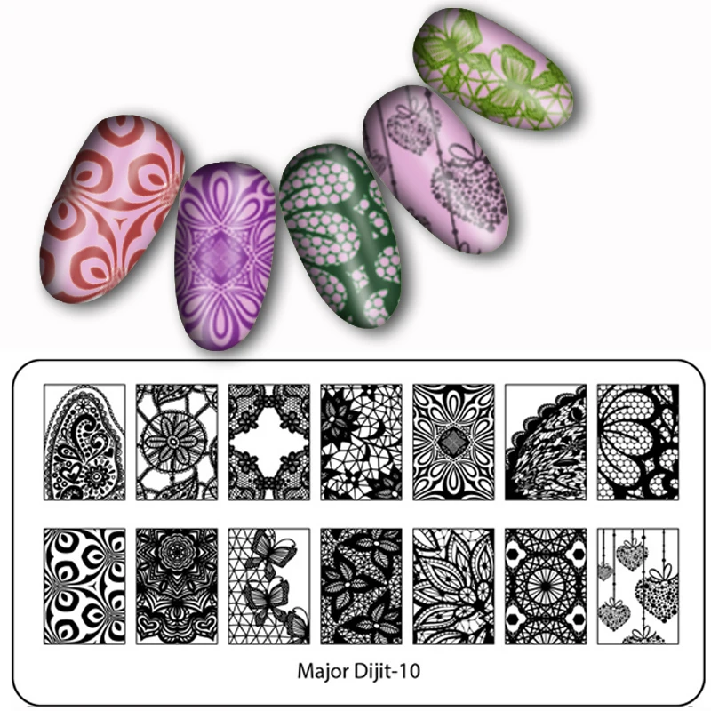 Buy 1Pcs Nail Stamping Plates Lace Image Pattern Disc