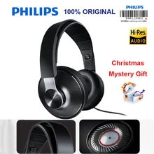 Philips SHP8000 Профессиональные наушники с длинными проводами микрофон Регулятор громкости гарнитура для Xiaomi MP3 официальная проверка