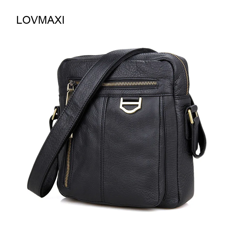 

LOVMAXI 2018 NEW genuine leather men's messenger bags Lichee leather shoulder bags male bussiness bags small