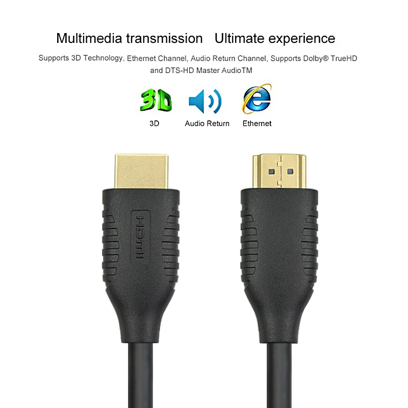 Высокоскоростной кабель HDMI 1 4 1080P 3D для HDTV позолоченное соединение с красной