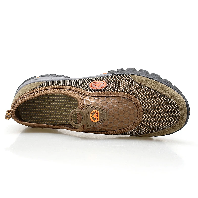 Big Sizes Mens Sport Sneakers Breathable Climbing Shoes Men Anti-Slippery Mens Mountain Boots Shockproof Mens Fishing Shoes