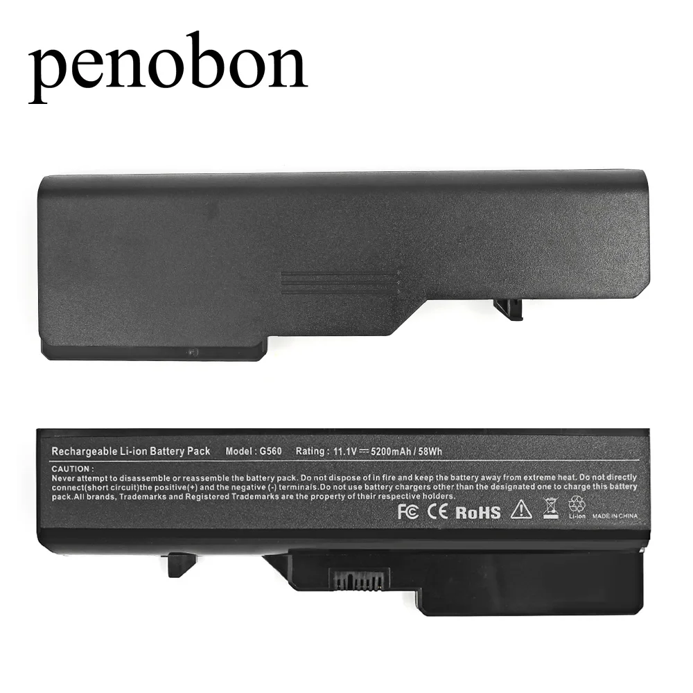 Аккумулятор для ноутбука penobon 5200 мАч Lenovo IdeaPad G460 G570 G575 G770 Z460 L09S6Y02 LO9L6Y02 G465 G470 G475 G560