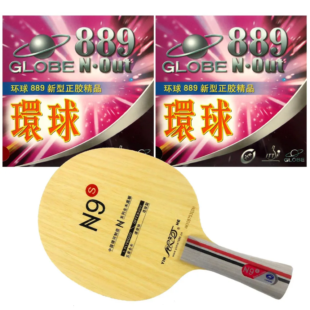 

Original Pro Table Tennis PingPong Combo Racket Galaxy Yinhe N9s with 2x Globe 889 Rubbers Long Shakehand FL