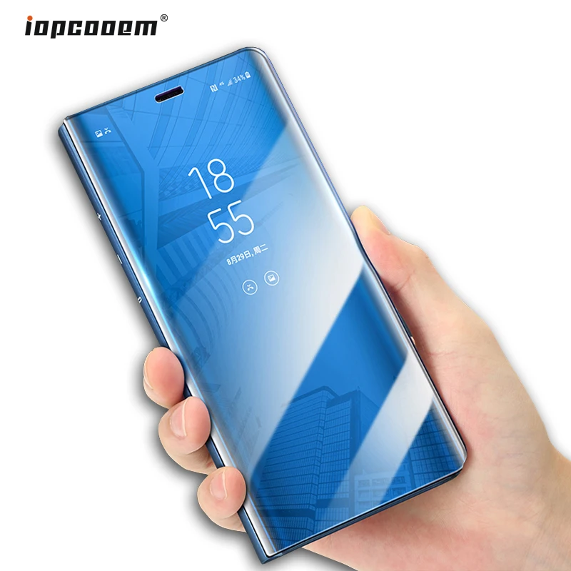 

for Samsung Galaxy A6 2018 Case Mirror Flip wake Standing Smart View Leather Phone Cover For Samsug Galaxy A6 2018 Coque