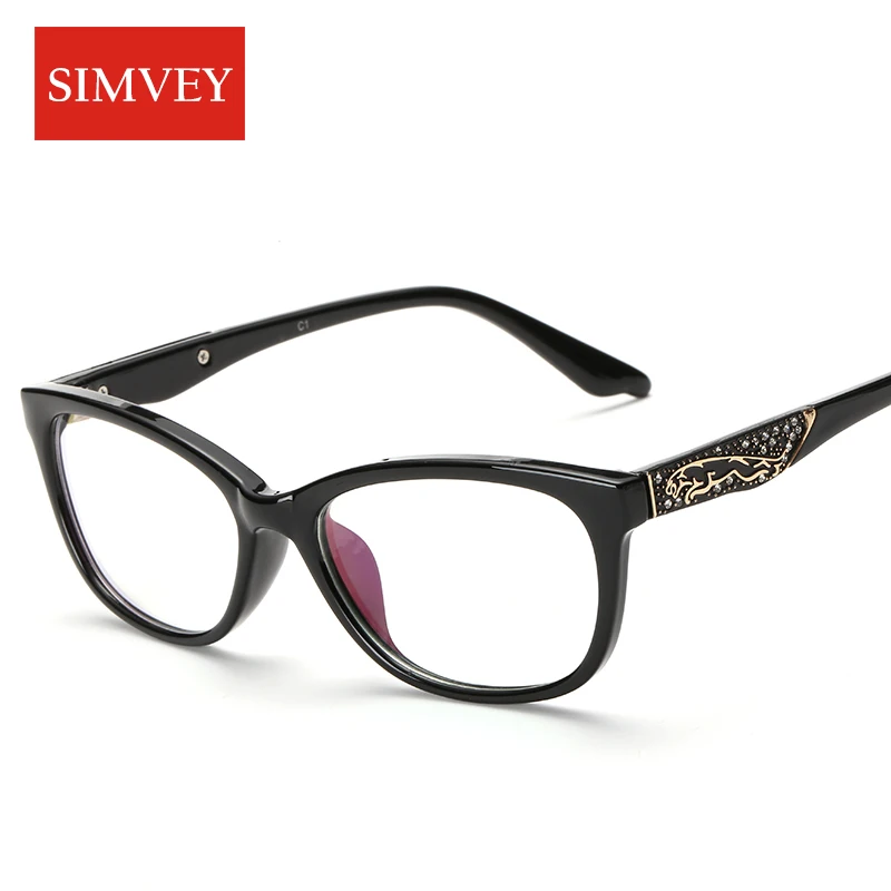 Simvey 2017 Fashion Diamond Cat Eye Eyeglass Frames Women Retro
