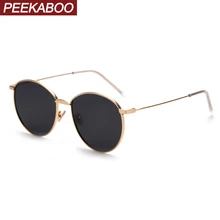 Peekaboo uv400 поляризованные солнцезащитные очки красные женские подарок металлическая оправа ретро поляризованные солнцезащитные очки для мужчин Летний стиль