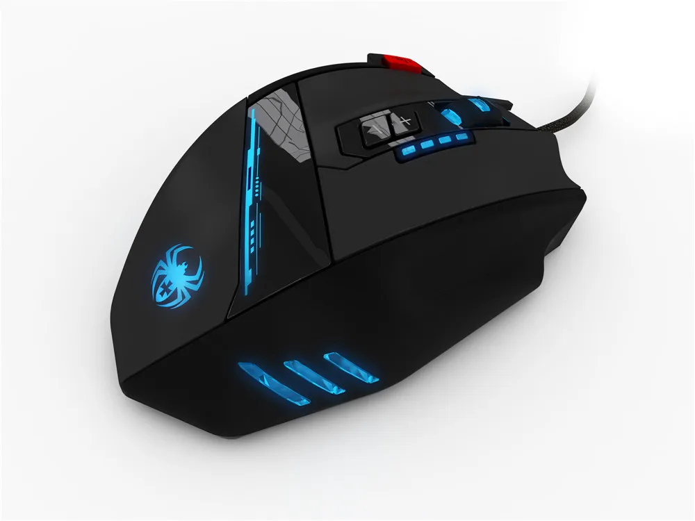 ZELOTES C-12 Wired USB Optical Gaming Mouse 4000 DPI Programmable Buttons LED Optical Custom Gamer Mice for Computer Game (4)