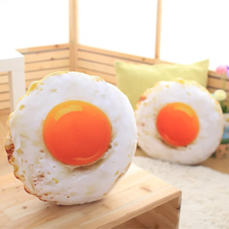 40cm Free Shipping Simulation Stuffed Cotton Soft Fried Egg Cushion Sleeping Pillow Plush baby toyStuffed Poached Egg Food  Doll free shipping 6pcs lot sublimation blank linen bundle pocket high quality hot transfer diy custom consumables 30 40cm new styles