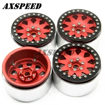 

Red/Black Beadlock 2.2 inch Alloy Wheel Rims Width 35mm For 1/10 Wraith RC Rock Crawlers #5 #6