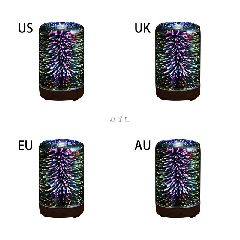 

Firework Night Light Ultrasonic Essential Oil Diffuser AU US UK EU Aroma Aromatherapy Fine Fog Humidifier Household Room Decor