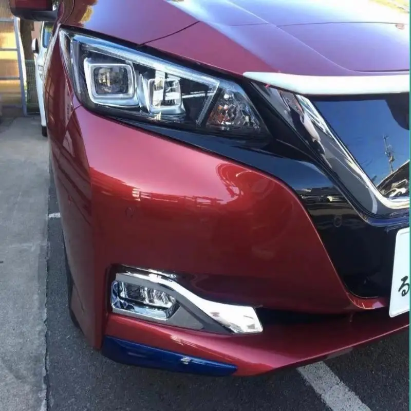 

Car Styling Accessories For Nissan Leaf 2018 2019 Plastic Fog Light Covers Fog Lamp Frame Front Fog Lamp Cove Cars Sticker 2pcs