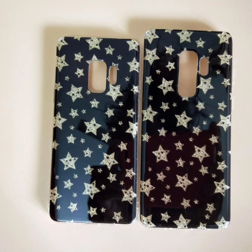 

For samsung galaxy s7 edge s8 S9 plus note 8 j7 j5 j3 j2 prime pro 2017 A8 plus 2018 case glitter stars smooth tpu+pc back cover