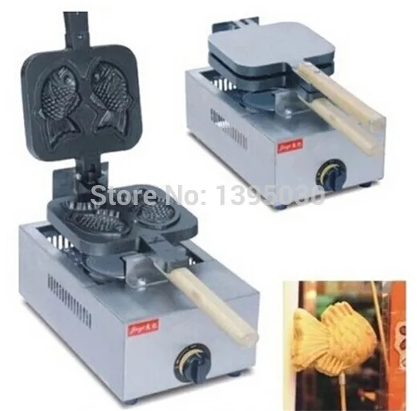 FY-1105.R 가스 일본 물고기 모양 와플 메이커, 케이크 생선 와플 메이커, 스낵 베이킹 기계, 1 개 