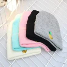 Новых осенью и зимой Кепка La мадам рисунок чехол и вышивкой; модные вязаные шапочки Кепки s Для мужчин шапочки горрос двухцветные кепки в стиле хип-хоп