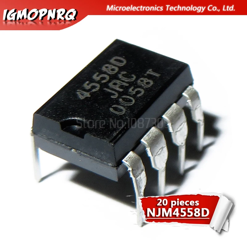 

20pcs 4558D NJM4558D 4558D NJM4558 DIP-8 Operational Amplifiers - Op Amps Dual High Gain new original